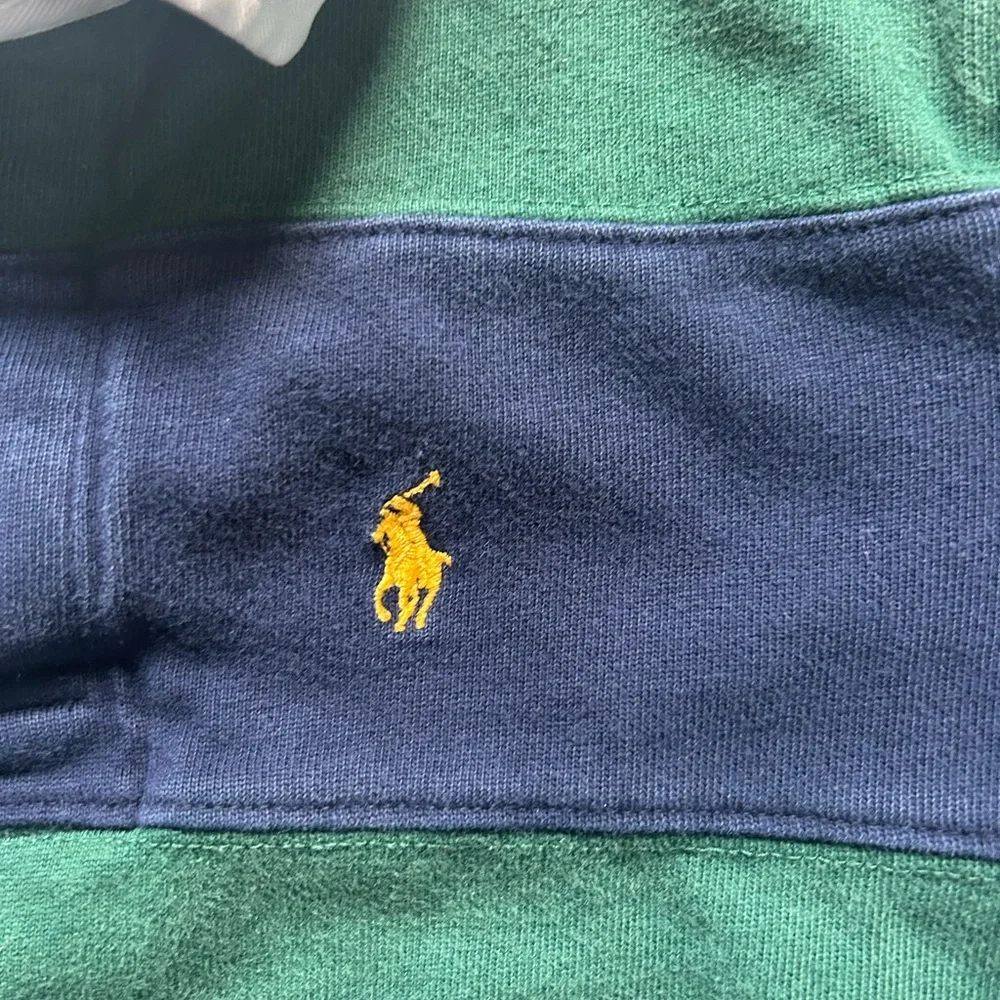Ralph Lauren Boys' Green & Navy Rugby Shirt